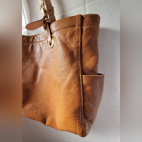Michael Kors Brown Leather Tote Bag - Picture 6 of 16